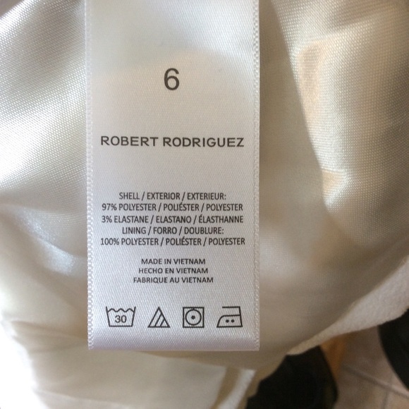 Robert Rodriguez Cream Open Crepe Zip Blazer/Jacket Size 6, NWT - Picture 7 of 12